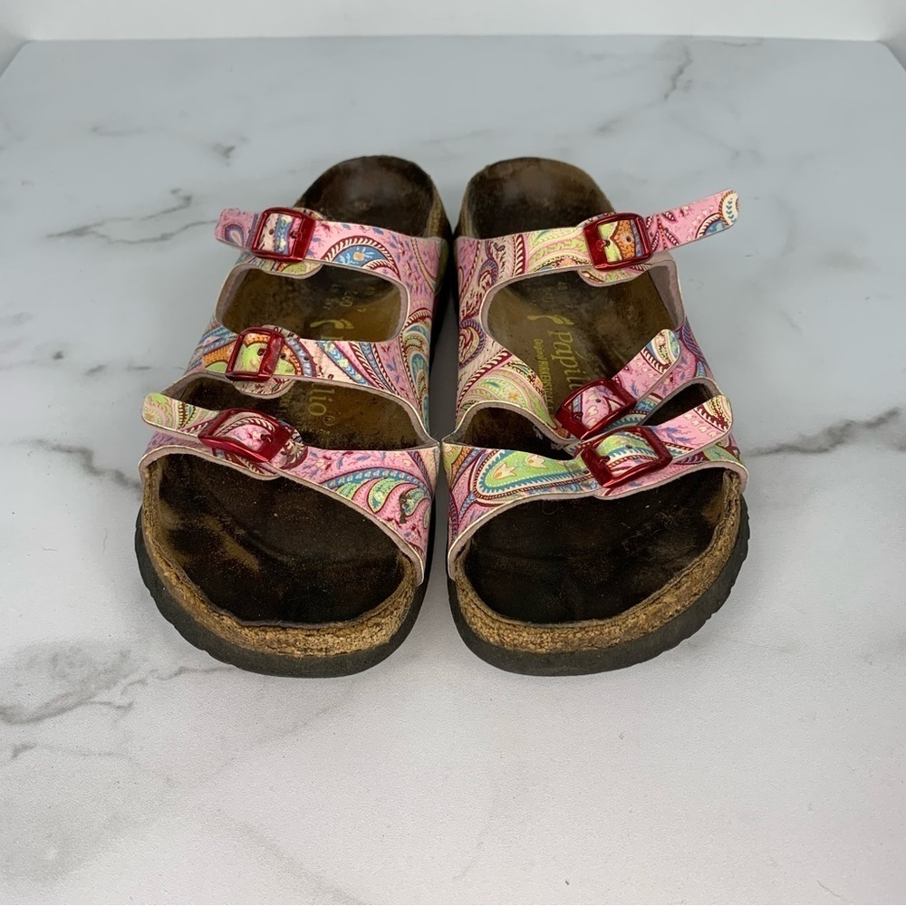 Birkenstock Florida Birko-Flor Triple 3-strap Strappy Sandals 40 - Picture 3 of 9